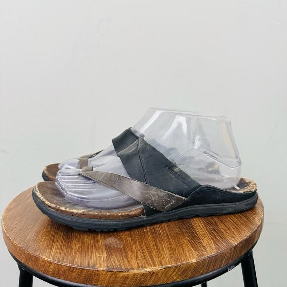 Merrell Performance Sandals Black And Brown Leather Womens Size 7.5 - Picture 1 of 9